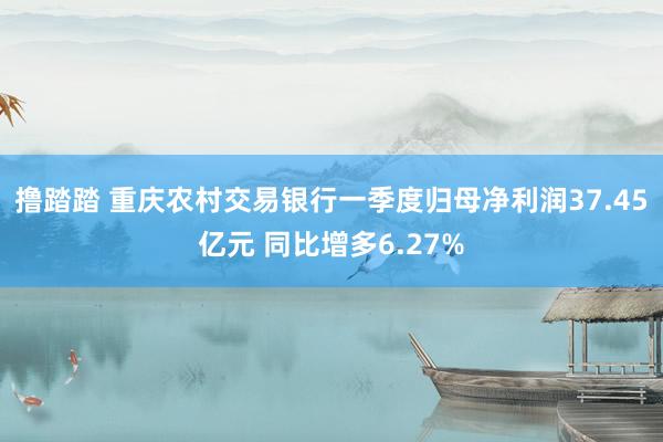 撸踏踏 重庆农村交易银行一季度归母净利润37.45亿元 同比增多6.27%